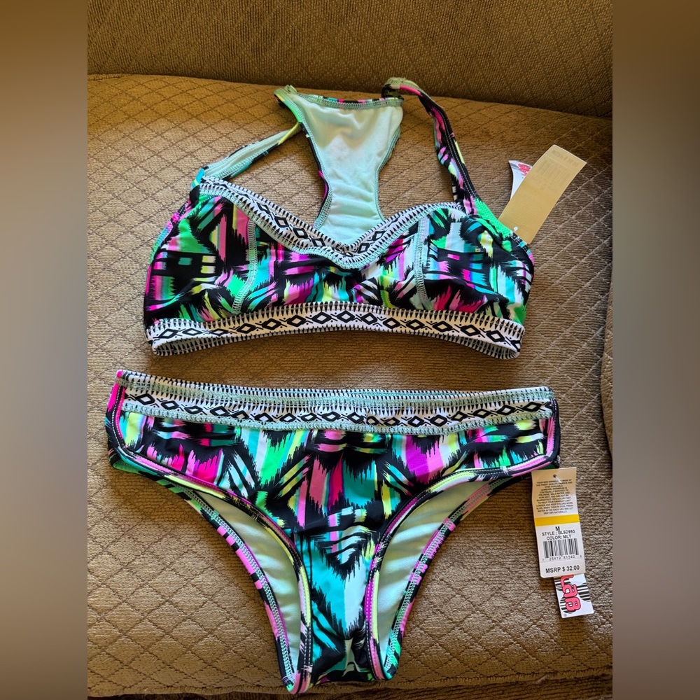 Brand new Bikini Lab Mint and Black Bikini